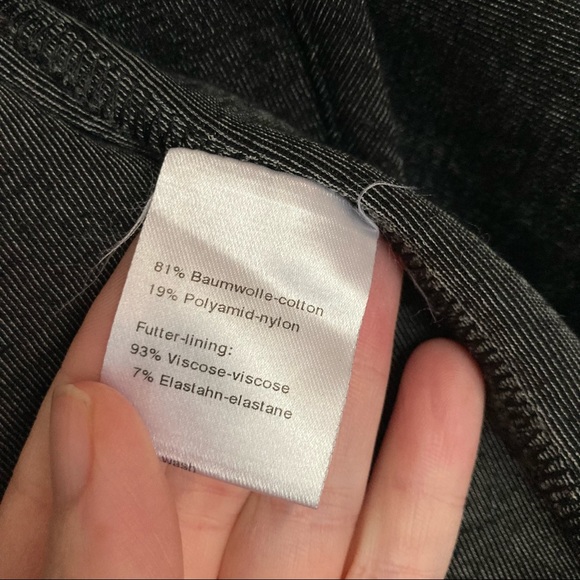 Akris Punto Charcoal Grey/Black side Zip Moto Blazer Jacket Sz 6 - Picture 8 of 9